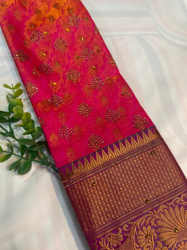 Kanjivaram Silk- Pink - Image 4